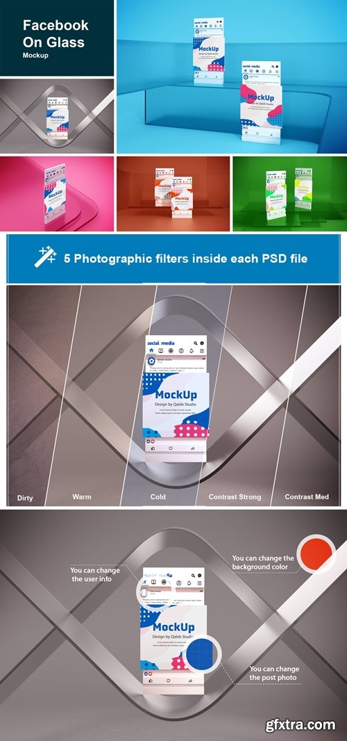 Facebook On Glass Mockup