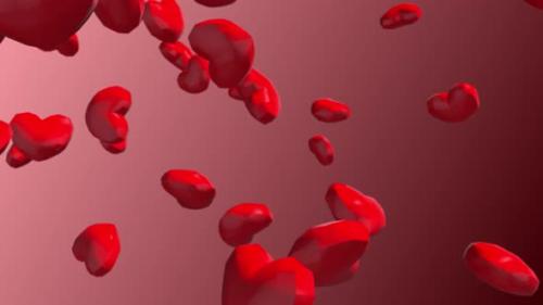 Videohive - 4K Falling Heart Background - 33020359 - 33020359