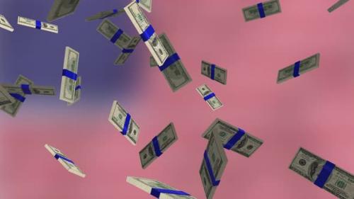 Videohive - 4K Falling Dollar Background - 33020366 - 33020366