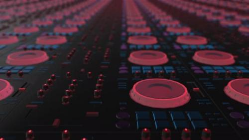 Videohive - 4K Close Up Dj Controller With Red Light Wall Background Seamless Loop V3 - 33167560 - 33167560