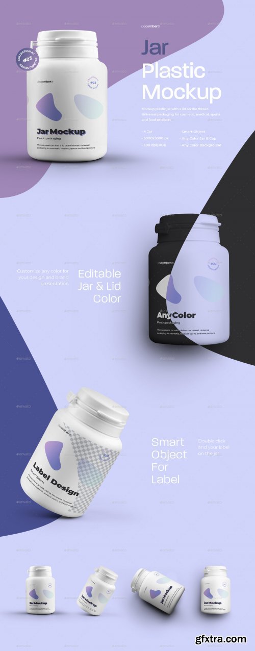 GraphicRiver - 4 Mockups Plastic Jar For Pills or Capsules 29337798