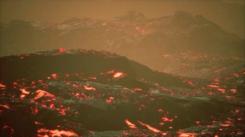 Videohive - Lava Fields and Hills at Active Volcano - 33330706 - 33330706