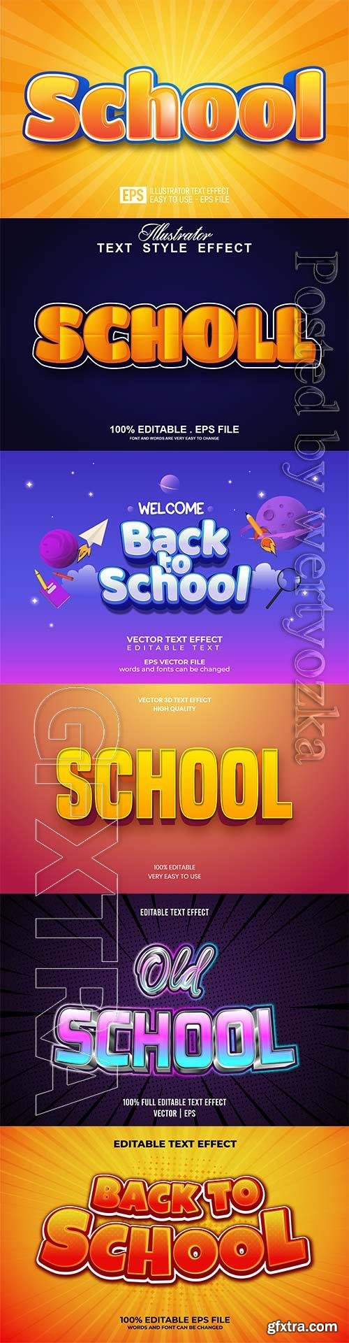 Back to school editable text effect vol 18