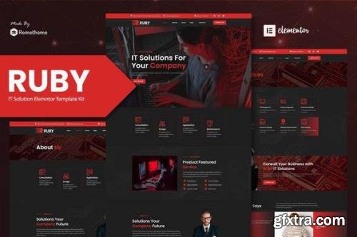 ThemeForest - Ruby v1.0.3 - IT Solutions Company Elementor Template Kit - 33332135