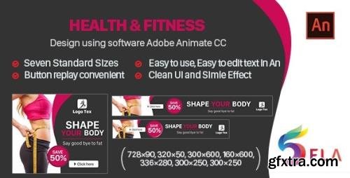 CodeCanyon - Health & Fitness HTML Banner Ads - Animate CC v1.0 - 33334357