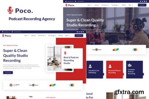 ThemeForest - Poco v1.0.0 - Podcast Recording Studio Services Elementor Template Kit - 32401475