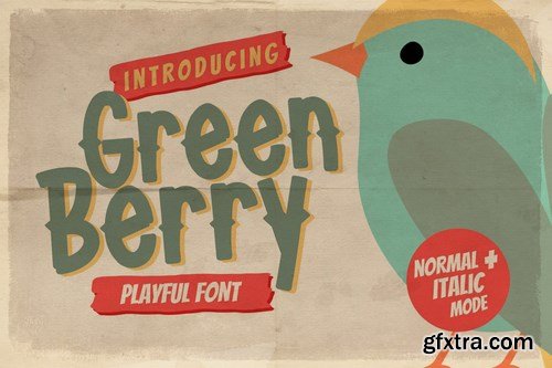 Green Berry - Unique Playful Font