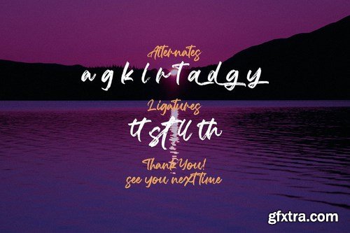 Agethsa - Textured Brush Font