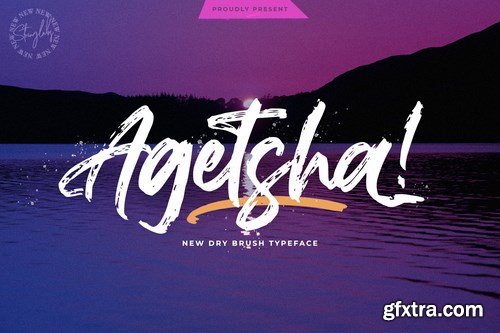 Agethsa - Textured Brush Font