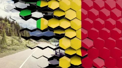 Videohive - Mali Flag Hexagon Transition - 4K Resolution - 33350342 - 33350342