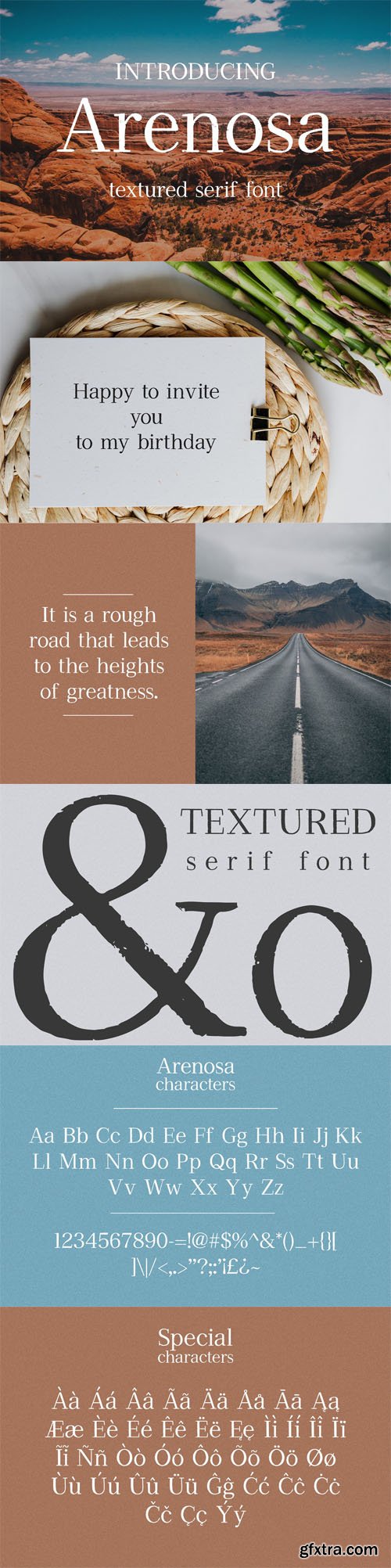 Arenosa - Textured Serif Font