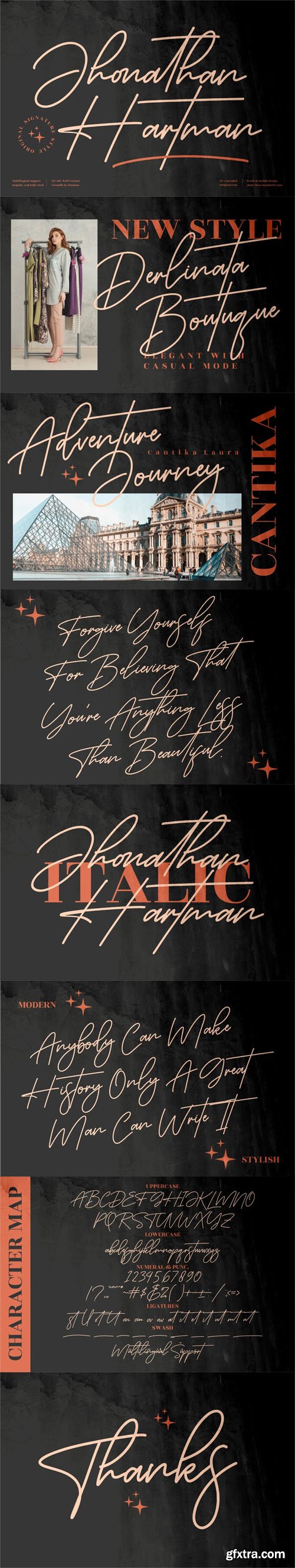 Jhonathan Hartman Script - Refined Signature Font