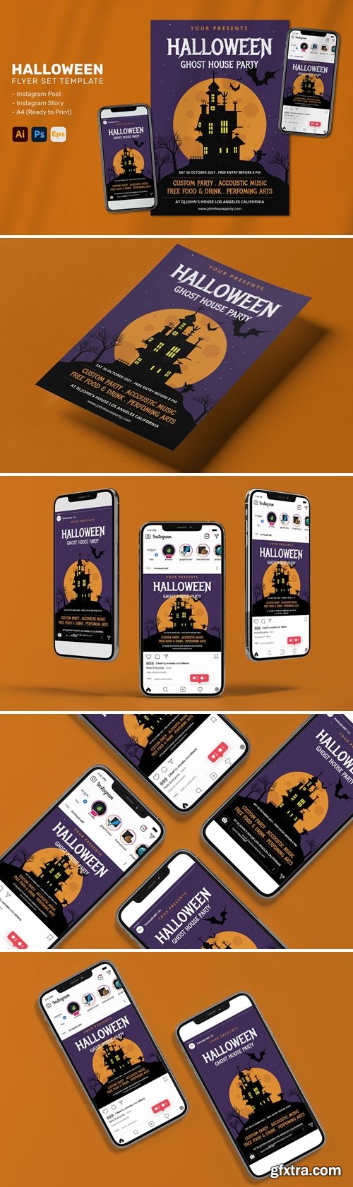 Halloween Ghost House - Flyer Set