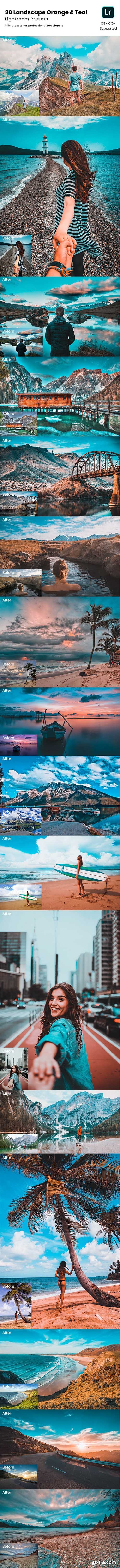 GraphicRiver - 30 Landscape Orange & Teal Lightroom Presets 24075640