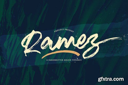 Ramez - Textured Brush Font