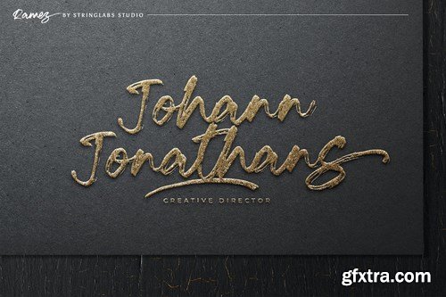 Ramez - Textured Brush Font