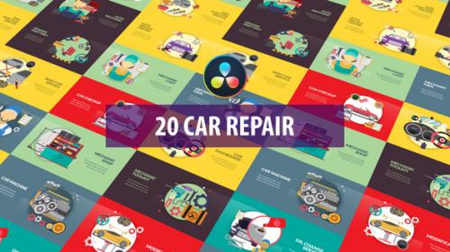 Videohive - Car Repair Animation | DaVinci Resolve - 33373317 - 33373317