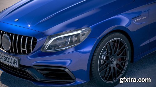 Mercedes C63 S AMG sedan 2019 3D model