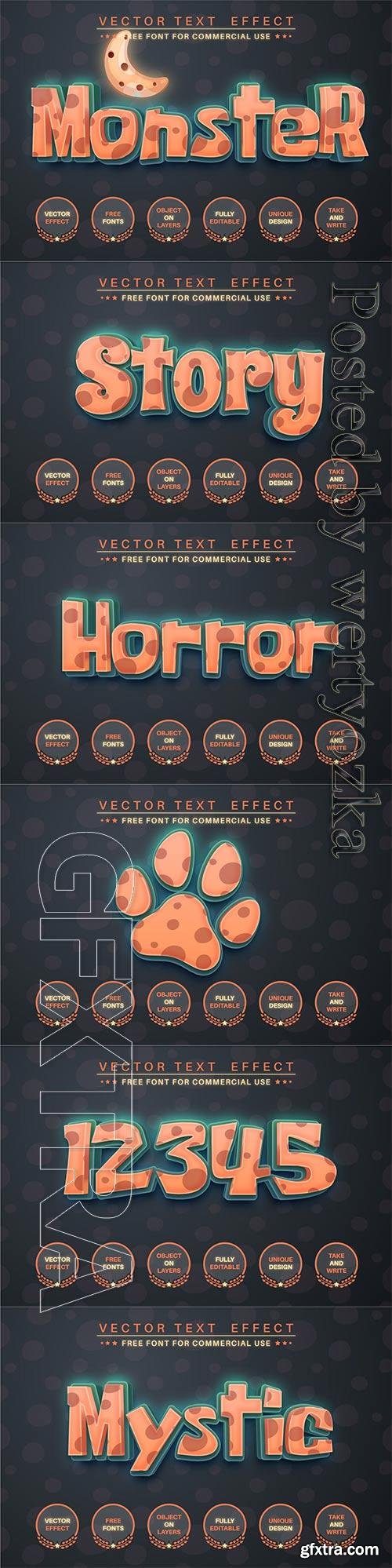 Halloween Monster - edit text effect, font style