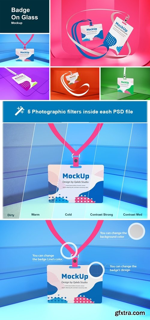 Badge on Glass Mockup
