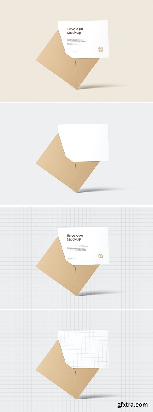 Envelope With Card Mockup