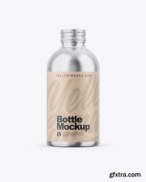 Glossy Metallic Bottle Mockup 87099