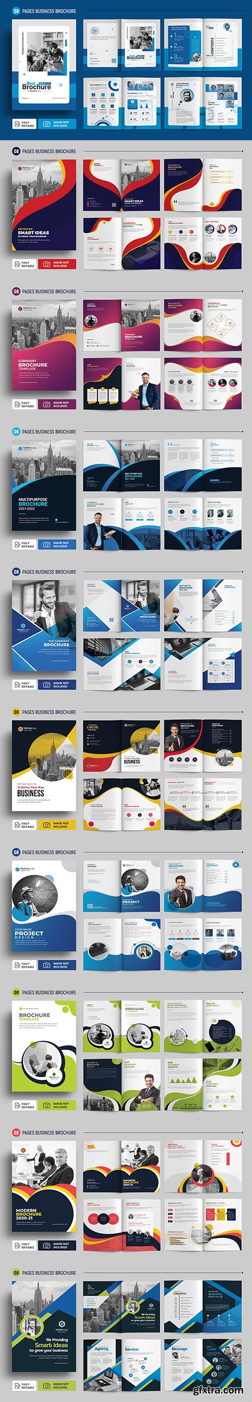 8 pages company profile brochure template