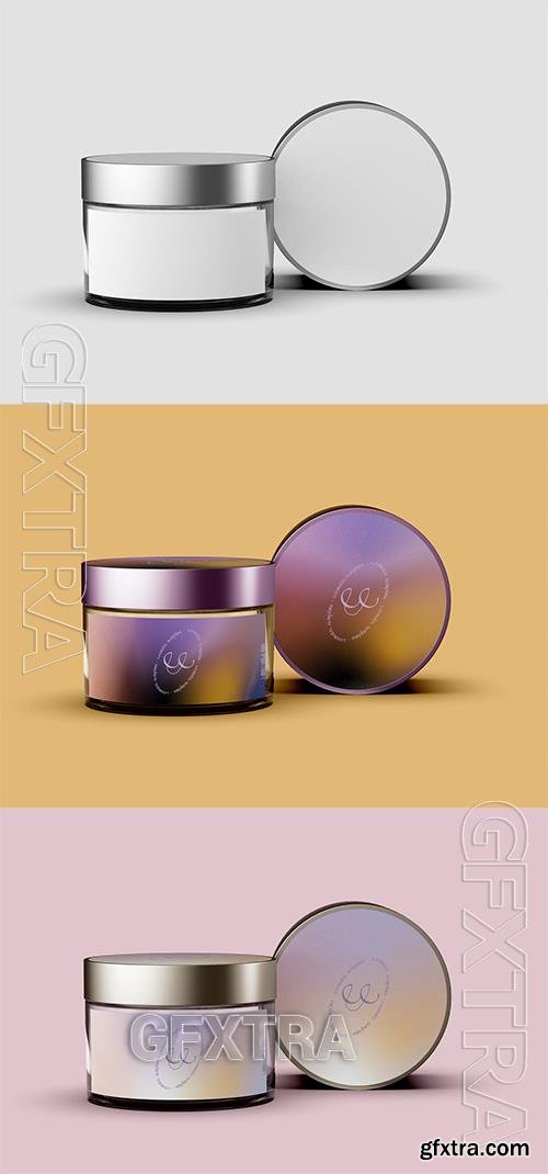 Two Cosmetic Jar Mockup HHSAGHJ