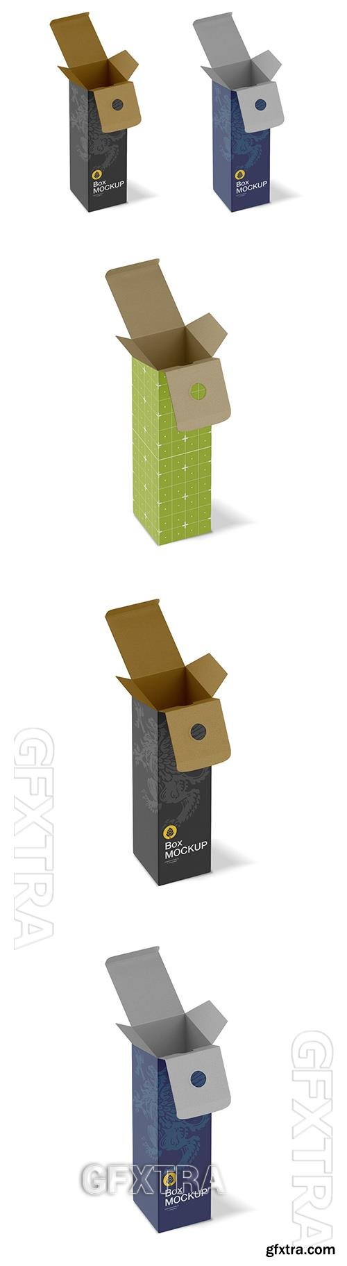 Paper Box for Bottles Mockup RJV6BE2