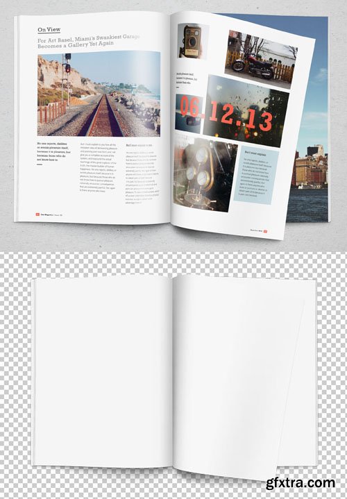 Realistic Magazine PSD MockUp Template