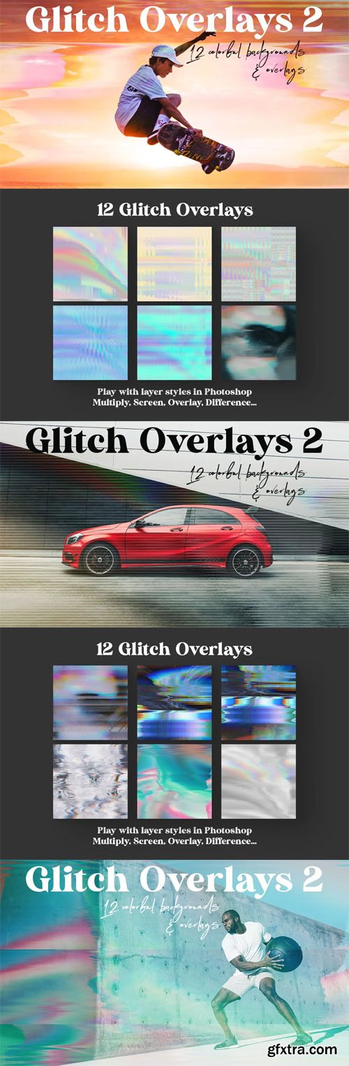 12 Glitch Overlays Vol.2