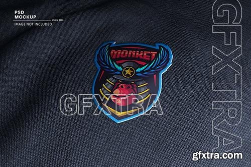 Realistic printing logo on fabric mockup TKSXDMK