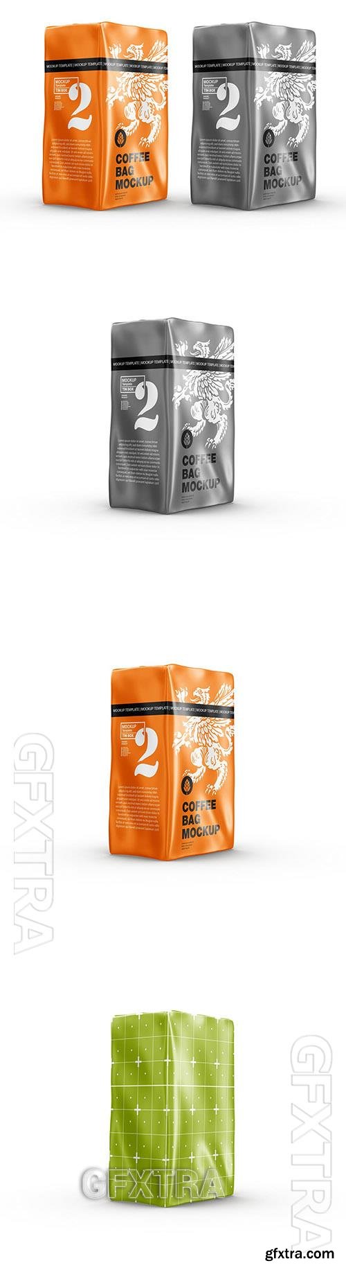 Metallic Paper Coffee Bag Mockup 3XVDZAR