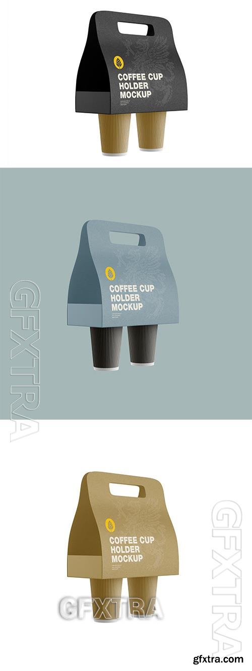 Coffee Cups Holder Mockup D3F9FY2