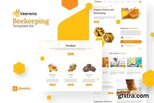 ThemeForest - Veerena v1.0.1 - Honey Bee Elementor Template Kit - 33347196