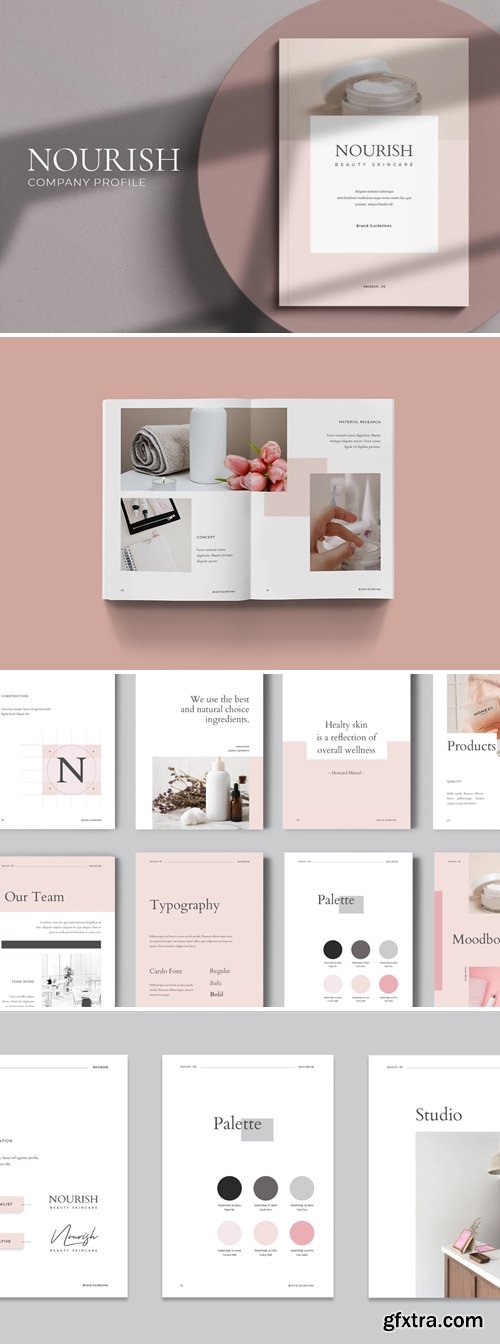 Nourish Company Profile and Branding Guideline