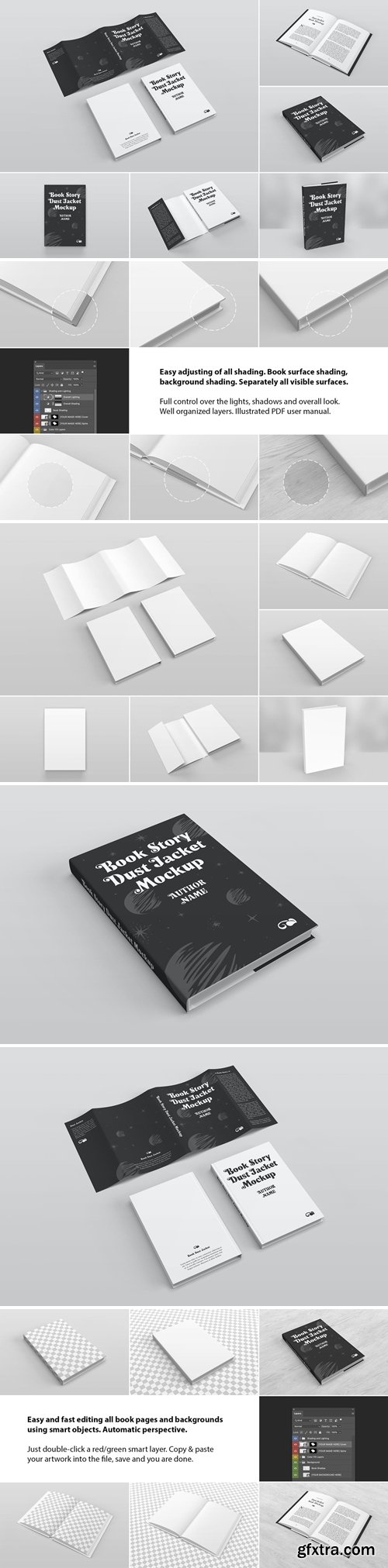 Dust Jacket Book Mockup