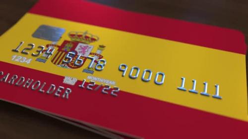 Videohive - Plastic Bank Card Featuring Flag of Spain - 33375875 - 33375875