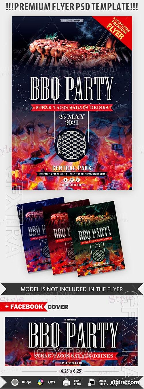 BBQ Grill Party PSD Flyer Template