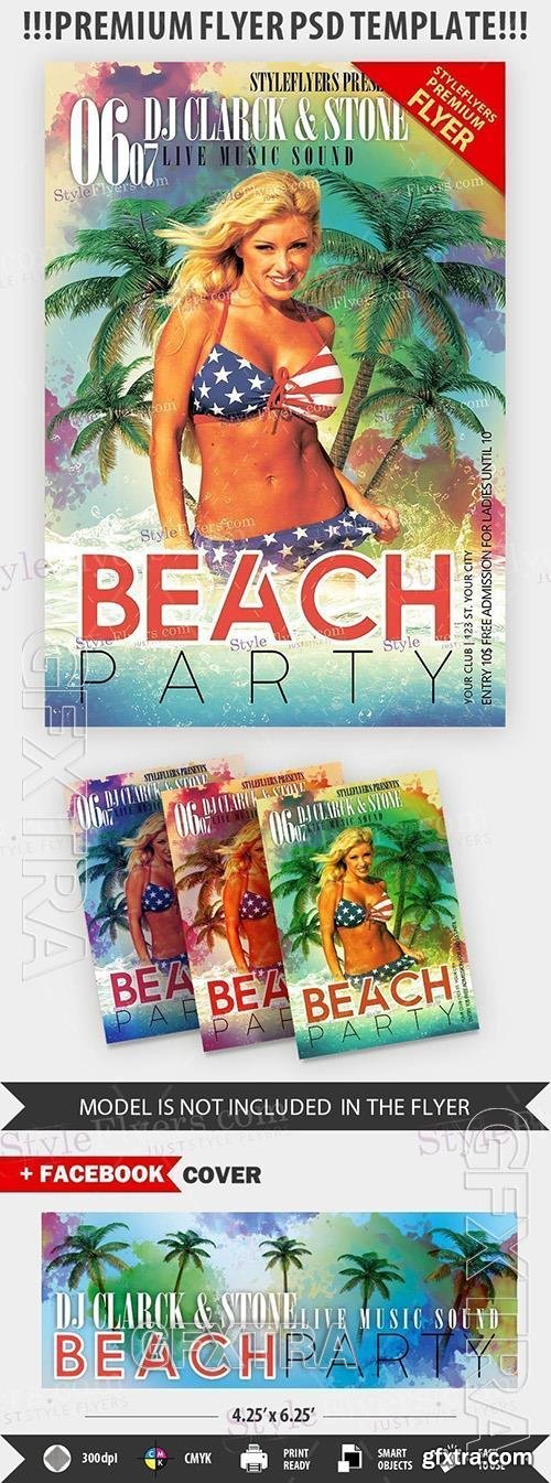 Beach Party Premium PSD FLYER Template 