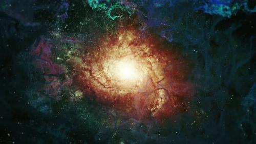 Videohive - Nebula Though Light Loop 4K - 33377740 - 33377740