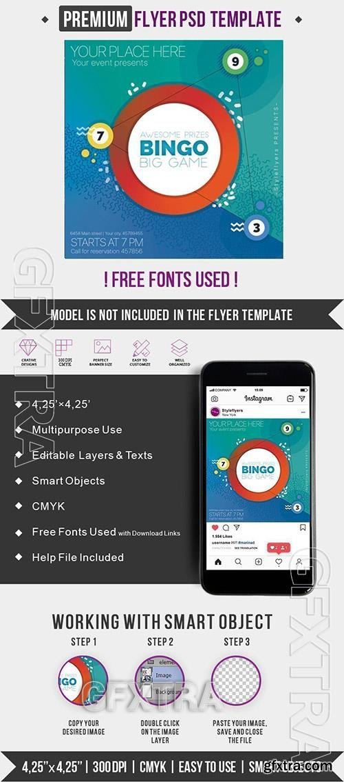 BIG Bingo Game PSD Flyer Template 