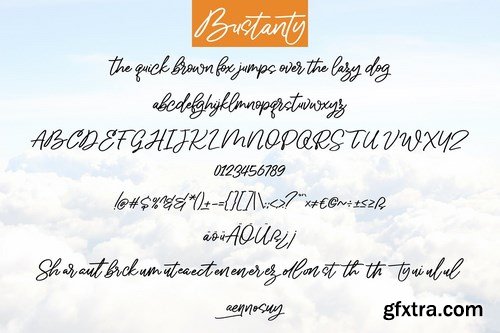 Bustanty Monoline Handwriting Script Font