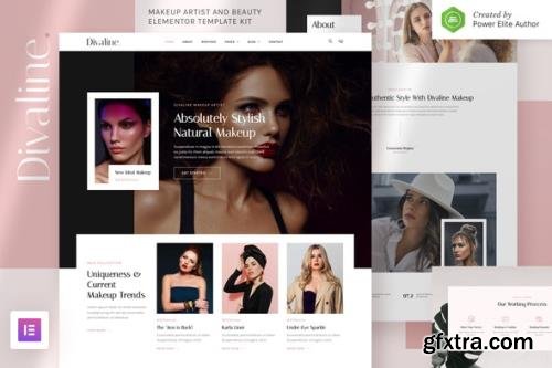 ThemeForest - Divaline v1.0.0 - Makeup Artist, Model & Beauty Elementor Template Kit - 33404133