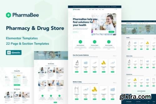 ThemeForest - PharmaBee v1.0.0 - Pharmacy & Drug Store Website Elementor Template Kit - 33374210