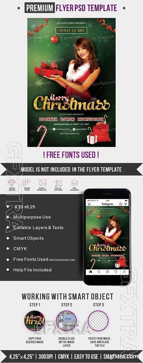 Merry Christmas PSD Flyer Template