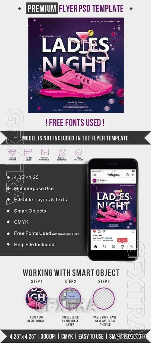 Ladies Night PSD Flyer Template