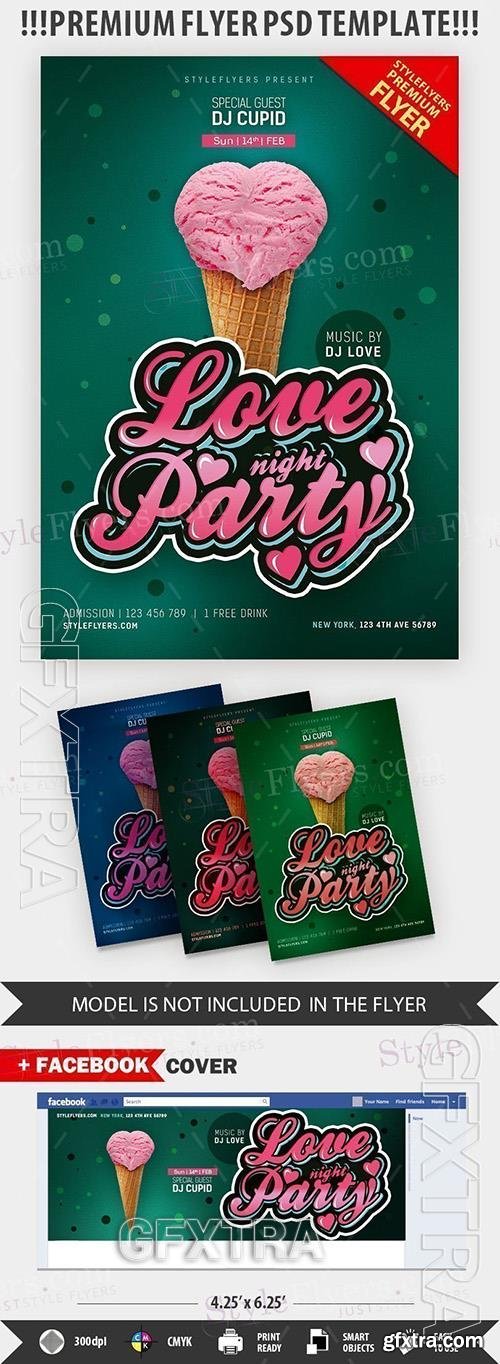 Love Night Party PSD Flyer Template