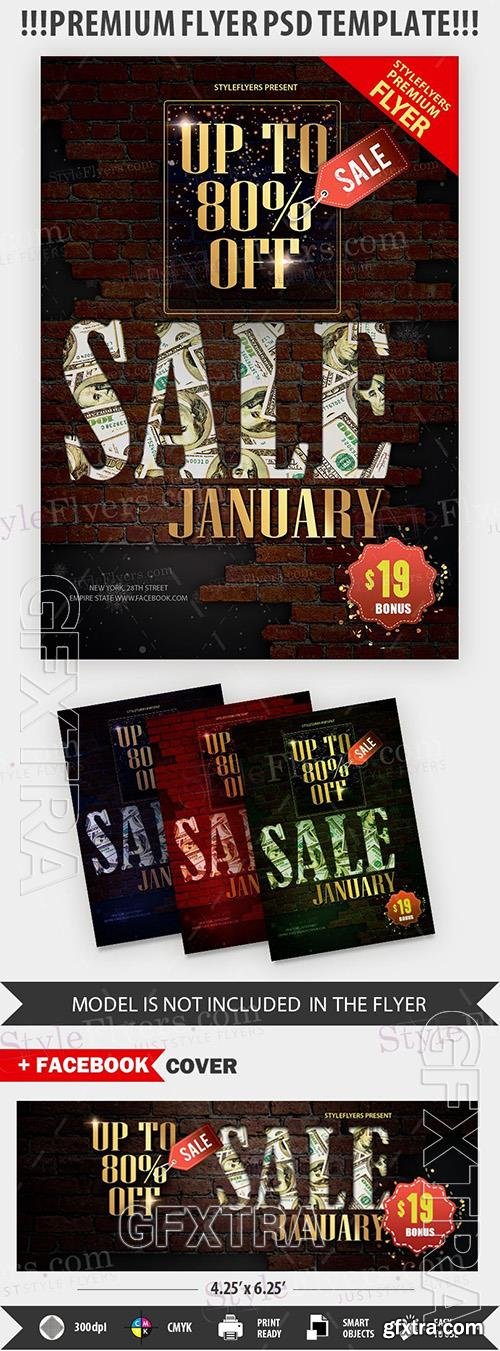 January Sale Premium PSD Flyer Template