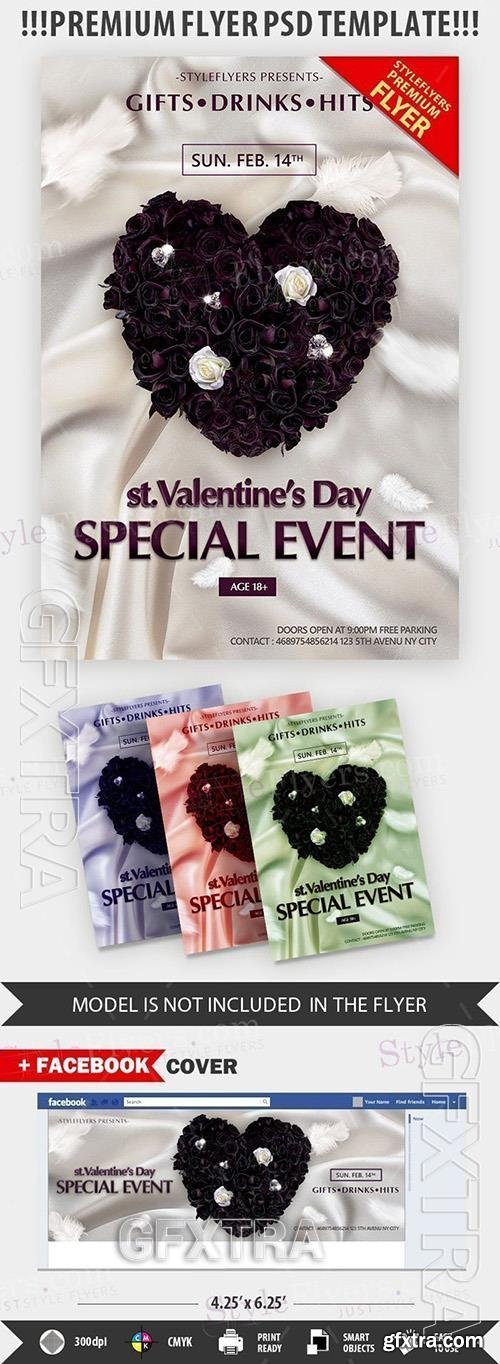 St. Valentine’s Day Event PSD Flyer Template